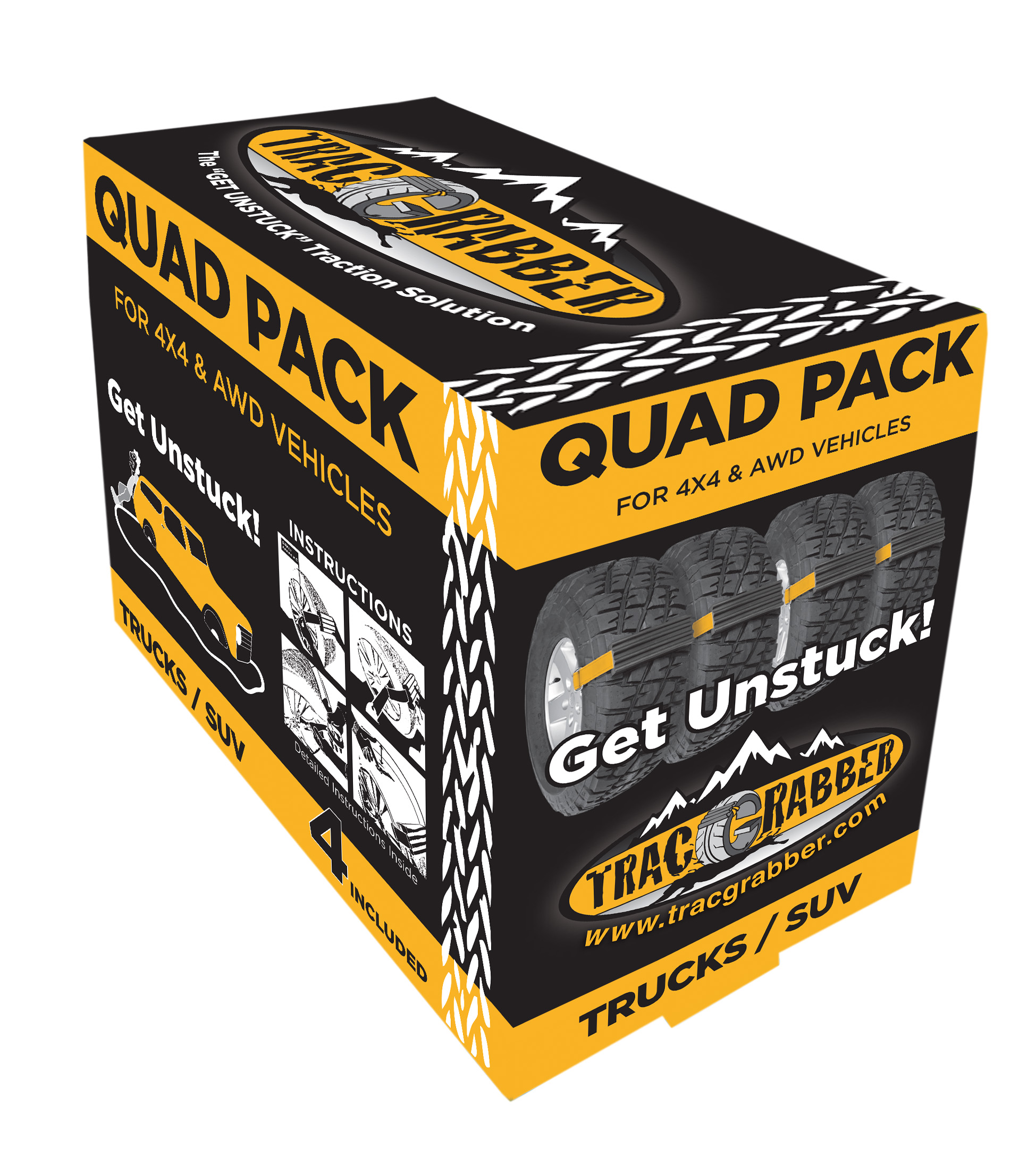 Quad Pack for Fullsize 4WD Trucks & SUVs TracGrabber